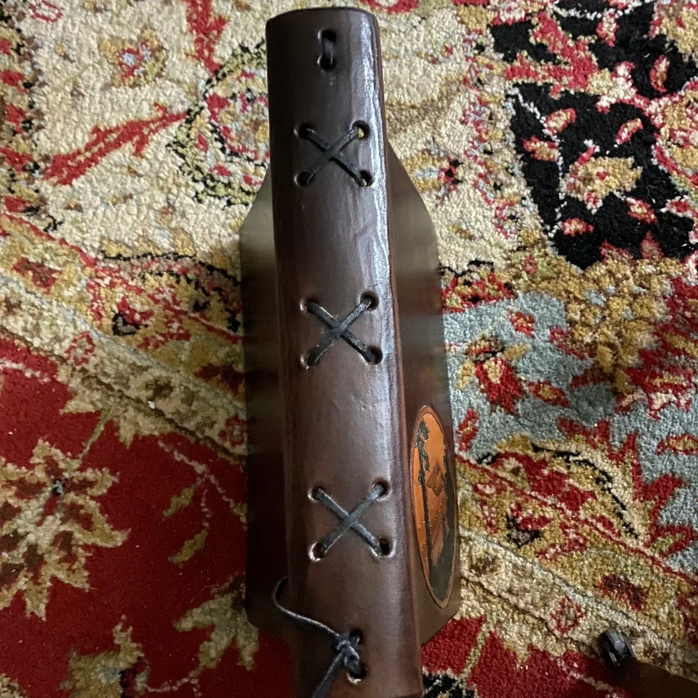 Vintage Real Leather Hand Tooled Binder